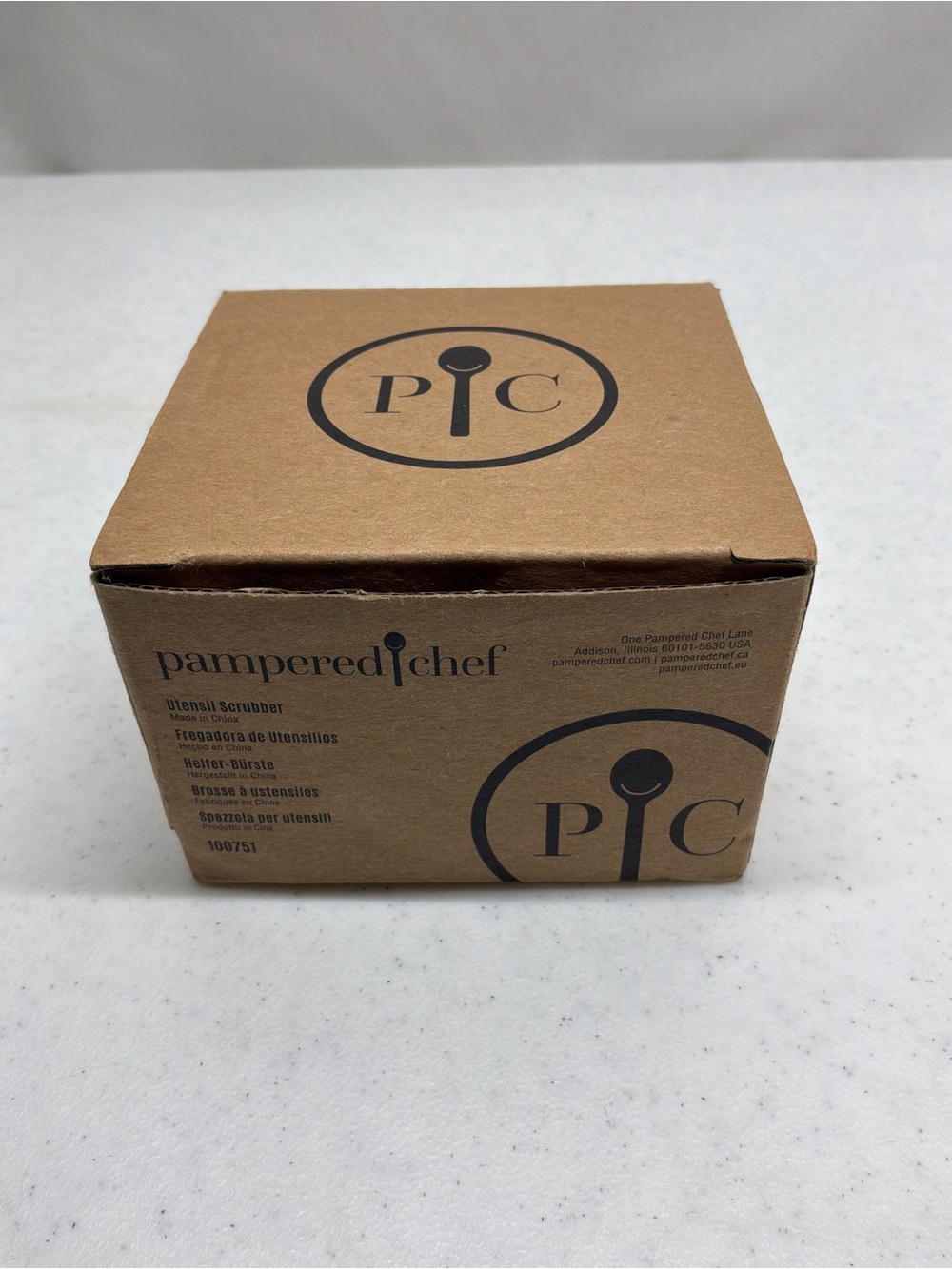 Pampered Chef Utensil Scrubber Box - New In Package